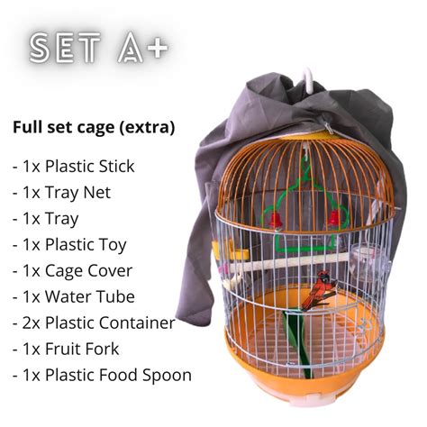 Mpt Round Bird Cage Sangkar Budgie Cage Sangkar Lovebird Cage Sangkar