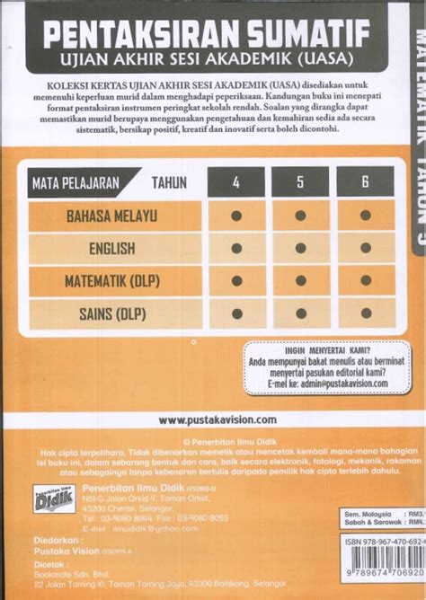 Ujian Akhir Sesi Akademik Uasa Matematik Dwibahasa Tahun