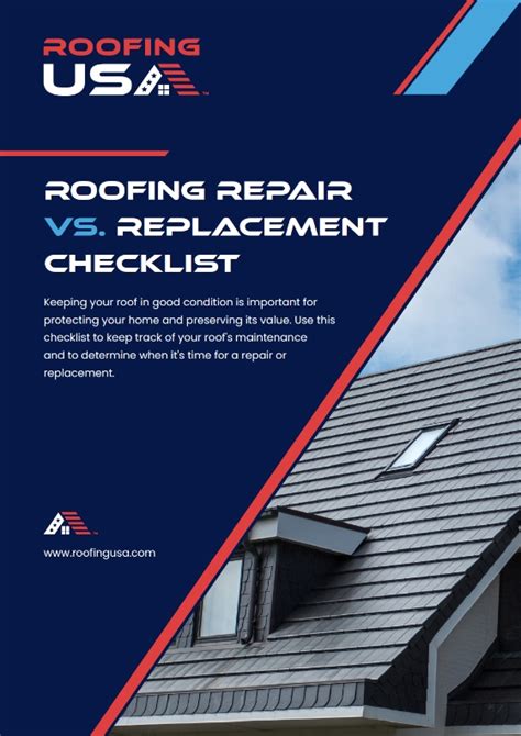 Free Residential Roofing Repair Vs Replacement Checklist