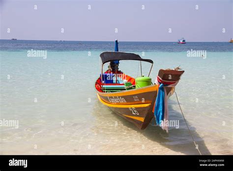 Koh Tao Thailand Sairee Beach Boat Traditional Thai Asia Asians Hi Res