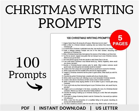 Christmas Writing Prompts Writing Prompts for Christmas - Etsy