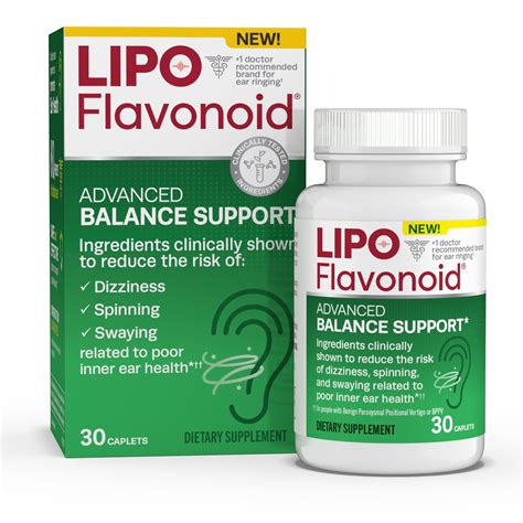 Lipo Flavonoid Advanced Balance Support For Vertigo Symptoms 30 Caplets