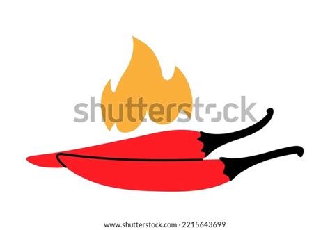 Red Hot Chili Peppers Fire Illustration Stock Vector Royalty Free 2215643699 Shutterstock