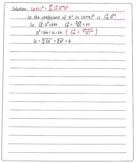 The Coefficient Of X2 In The Expression Ax5 Is 64 Gauthmath