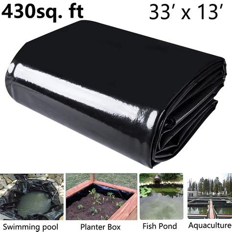 HUIMART Pond Liner 10 Mil 33 X 13ft HDPE Pond Liners For Outdoor Ponds