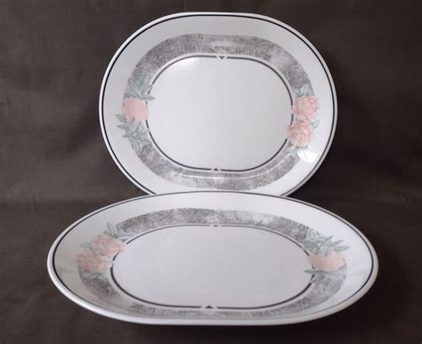 Corelle Corning Silk And Roses Pattern Serving Platter X Set