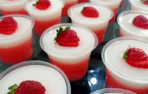 Begini Cara Buat Puding Susu Strawbery Yang Lembut Dan Manis Boleh