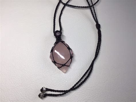 Collier Losange Quartz Rose Mes Pierres Naturelles