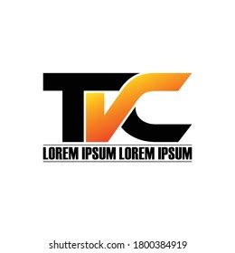 Tvc Letter Monogram Logo Design Vector Stock Vector (Royalty Free ...