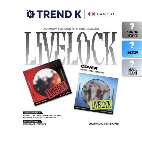 Xdinary Heroes 4th Mini Album Livelock Digipack Ver Shopee