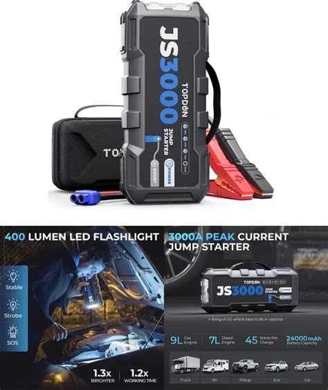 Topdon Battery Booster Jump Starter Js V Big Engines Automotivean