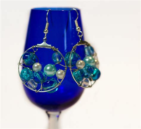 Ocean Pearls DIY Hoop Earrings | AllFreeJewelryMaking.com