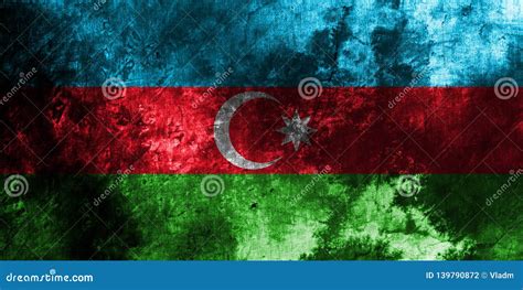 Bandeira Velha Do Fundo Do Grunge De Azerbaijão Ilustração Stock