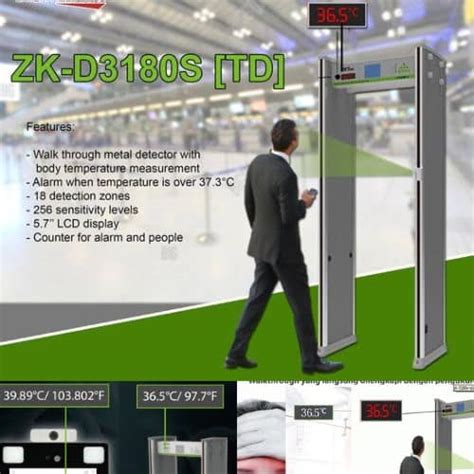 ZKteco ZK D3180S TD Metal Detector Temperature Meter Gate