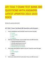 Ati Teas Test Bank Plus Questions And Answers Latest Updated