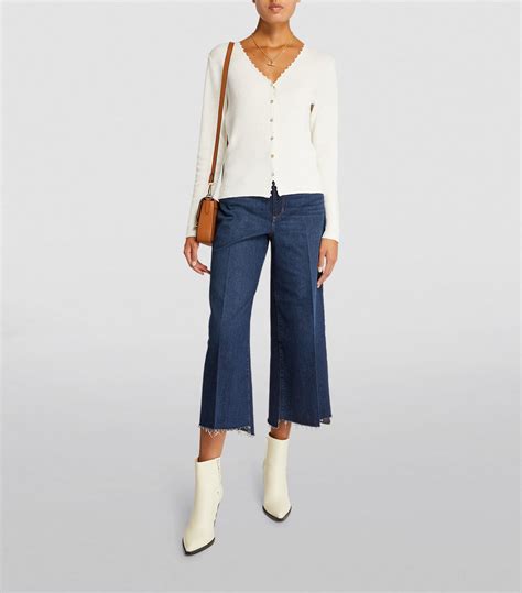 Paige Cropped Frankie High Rise Wide Leg Jeans Harrods Ch