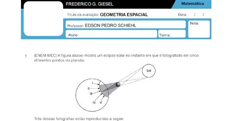 Vivendo A Matem Tica Geometria Espacial Atividades