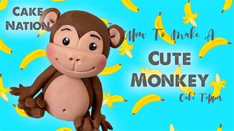 CAKE NATION How To Make A Cute Fondant Monkey Cake Topper Tutorial