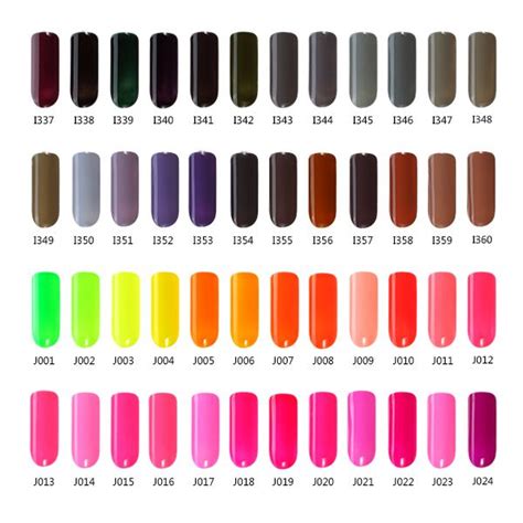 Gel Polish Color Chart