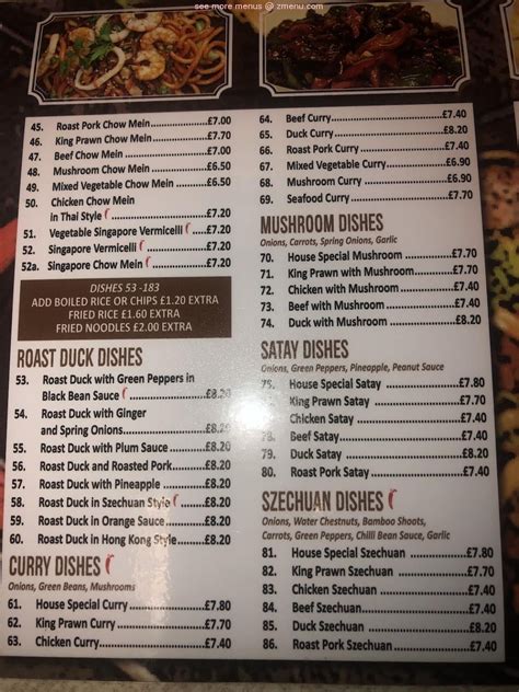 Menu At Royal Canton Flavour Restaurant Goole