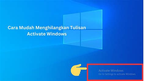 Cara Menghilangkan Tulisan Activate Windows Di Monitor Laptop YouTube