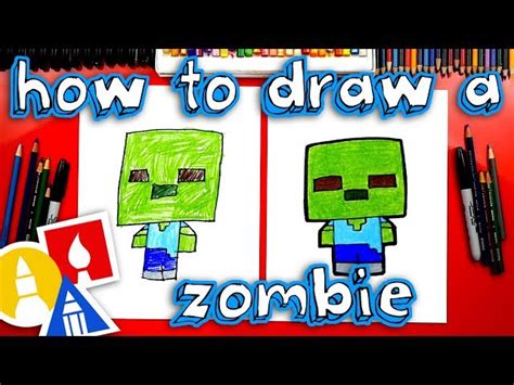 How To Draw Minecraft Zombie Cartoon - Videos For Kids