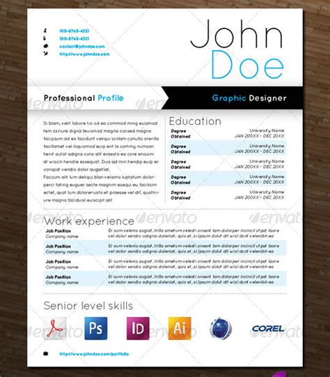 Graphic Designer Resume Template Word Free Download