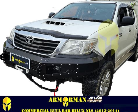 Heavy Duty Bull Bar For Hilux Nls Black Powder Coat