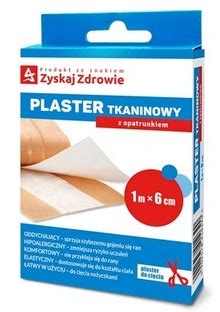 PLASTER TKANINOWY z opatrunkiem 1m x 6cm DO CIĘCIA 13410478082 Allegro pl