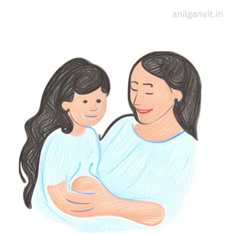 30 Best Mother And Daughter Drawing Pencil Sketch Free Images Download