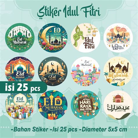 Jual Stiker Edisi Idul Fitri Stiker Hampers Stiker Bulat Idul Fitri