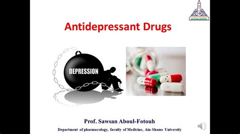 Antidepressant Drugs Tcas Ssris Snris Maois Atypical Prof Sawsan