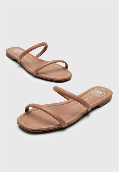 Rasteira Moleca Tiras Nude Compre Agora Dafiti Brasil