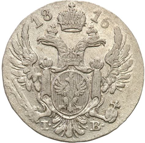 Polska XIX W Rosja 10 Groszy 1816 IB Warszawa Archiwum Niemczyk Pl