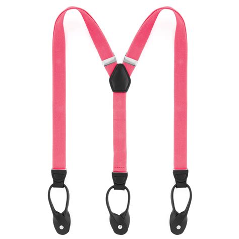 Slim Bubblegum Pink Split Button Braces In Stock Trendhim