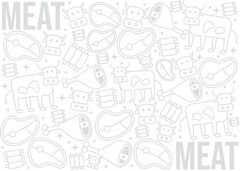 Premium Vector | Meat pattern or background design