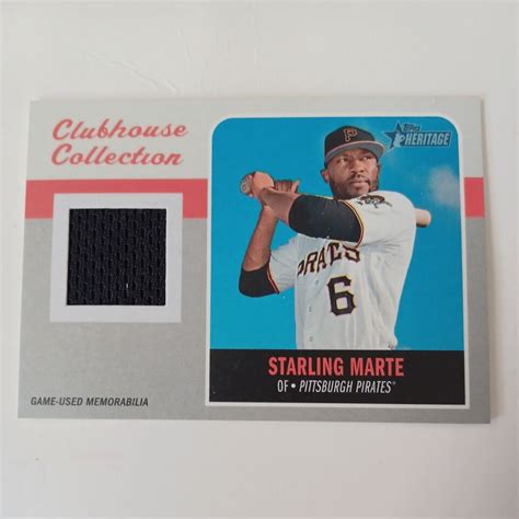 2019 TOPPS HERITAGE CLUBHOUSE COLLECTION STARLING MARTE JERSEY RELIC