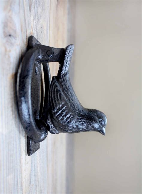 Cast Iron Bird Door Knocker Unique Front Porch Decor - Etsy