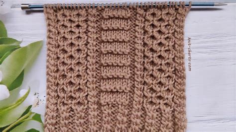 Honeycomb Stitch Knit Pattern Wabenmuster Stricken Punto Favo Ai