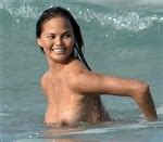 Chrissy Teigen Candid Nude Beach Photos