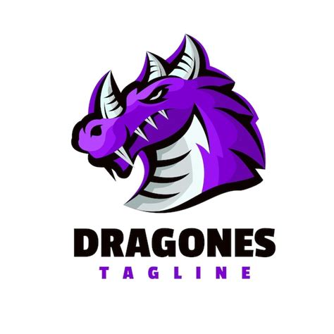 Premium Vector | Dragon head mascot logo