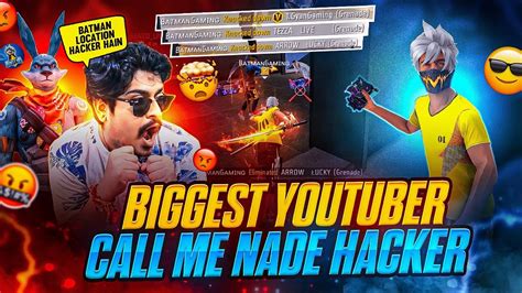 Gyan Gaming 🤯 Call Me Nade💣 Hacker 🔥🤬 Gyangaming Youtube