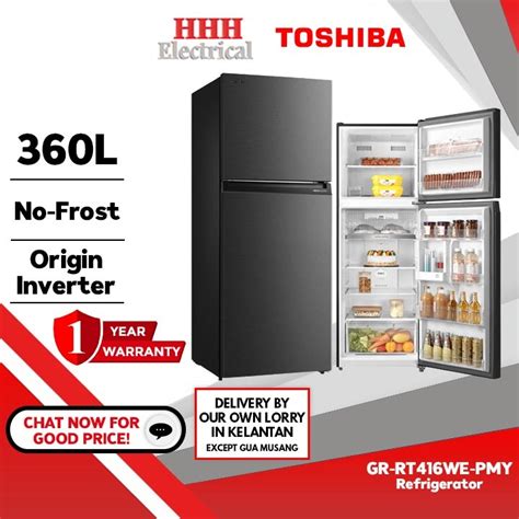 Toshiba Inverter Refrigerator GR RT416WE PMY 360L With Quick Freezing