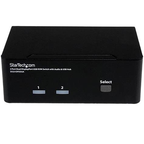 Startech 2 Port Dual Displayport Usb Kvm Switch With Audio And Usb 20