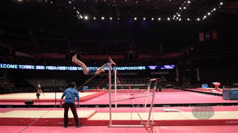 Brostella Valentina Pan 2015 Artistic Worlds Qualifications Uneven Bars Youtube