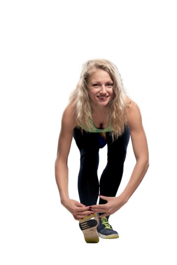 Blonde Athlete Sweating It Out During Gym Workout Activity Workout