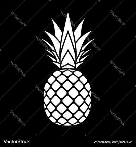 Pineapple Silhouette Vector