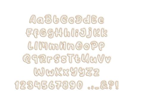 Cursive Bubble Letters Font