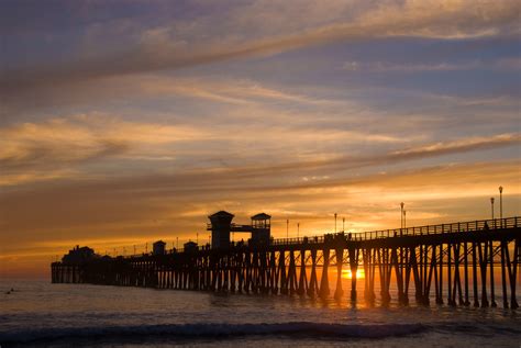 Sunset At The Oceanside Pier Oceanside California Flickr