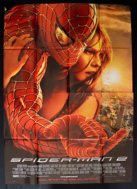 MANIFESTO SPIDER MAN 2 Sam Raimi Spiderman Uomo Araignée Marvel A269